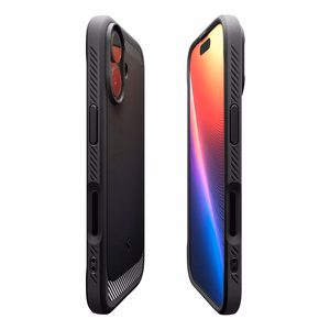 Spigen Rugged Armor Mag Чехол совместимый с MagSafe для iPhone 17 матовый чёрный