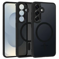 Pilnīgs matēts Mag vāks viedtālrunim Samsung Galaxy S25 - melns