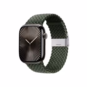 Crong Wave Band – Braided Apple Watch siksniņa 44/45/46/49mm (zaļš)