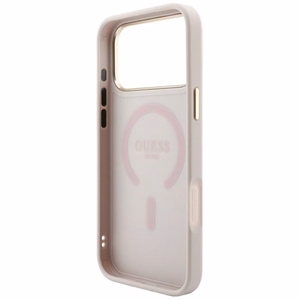 Guess Embossed 4G Classic MagSafe maciņš modelim iPhone 17 Pro Max / 18 Pro Max – krāsa: rozā