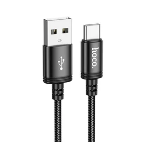 Kabelis USB A uz USB C Hoco 3A 2 m X89 melns