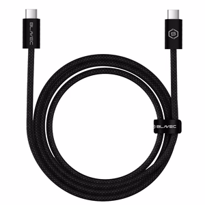 Blavec Cable Candy braided - Type C to Type C - PD 60W 3A 3 metres Apple CarPlay/Android Auto (CCA-CC3B30) black