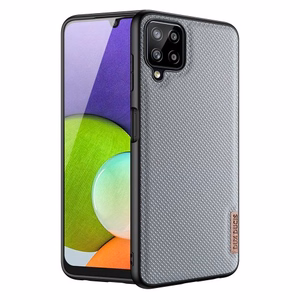 Dux Ducis Fino apvalks pārklāts ar neilona materiālu Samsung Galaxy A22 4G pelēks