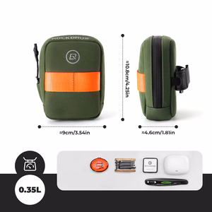 Rockbros F006 velosipēda sēdekļa soma 0.35 l - zaļa
