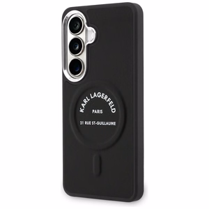 Karl Lagerfeld maciņš Embossed Ring RSG Logo MagSafe Samsung Galaxy S26 melns