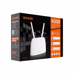 Tenda N300 bezvadu 4G maršrutētājs, Fast Ethernet, viena josla 2,4 GHz, balts