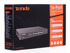 Tenda 16 portu Gigabit Ethernet komutators zils