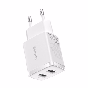 Baseus lādētājs Compact 2 x USB balts 10,5w