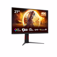 AOC G4 Q27G4ZD computer monitor 68.6 cm (27") 2560 x 1440 pixels Quad HD QD-OLED melns, sarkans