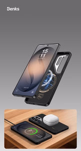 Benks Montage Magnetic Armor Pro Kevlar maciņš metāla rāmis 600D+1500D L048 priekš Samsung Galaxy S26 melns