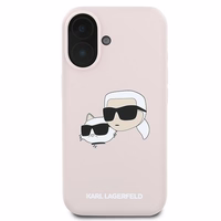 Karl Lagerfeld silikona viedtālruņa apvalks Nauble Heads Print Magnētiskais iPhone 16 Plus - rozā