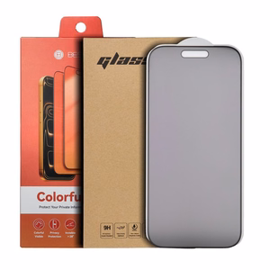 Bestsuit 5D Colorful Privacy 180 elastīgais hibrīda aizsargstikls iPhone 15 Pro, fuksīna krāsā