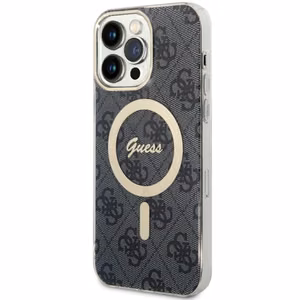 Guess 4G Magnētiskais viedtālruņa apvalks iPhone 14 Pro Max - melns