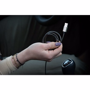 FORCELL F-ENERGY Metal C236 kabelis USB A uz Lightning 2,4A 12W 1 m sudraba