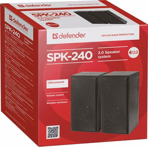 Громкоговоритель Defender SPK-240 чёрный проводной 6Вт