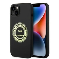 Karl Lagerfeld KLHCP14MSRSGRCK iPhone 14 Plus 6.7 "cietais viedtālruņa apvalks melns / melns silikona RSG