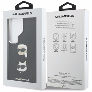 Karl Lagerfeld maciņš Saffiano Double Heads Metal Samsung Galaxy S26 Ultra melns