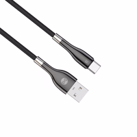 Forever Sleek kabelis USB - USB-C 1,0 m 3A melns