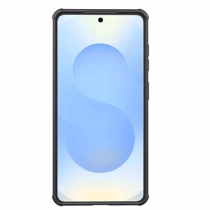 Nillkin Super Frosted Shield Pro magnētiskais MagSafe saderīgs maciņš priekš Samsung Galaxy S26 caurspīdīgi melns