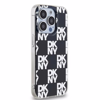 DKNY IML rūtainais mono raksts viedtālruņa apvalks iPhone 15 Pro Max - melns
