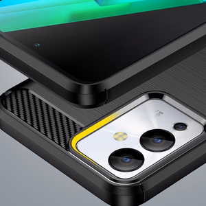 Viedtālruņa oglekļa apvalks Infinix Note 12i (m) - melns