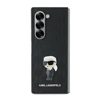 Karl Lagerfeld Saffiano Ikonik Pin viedtālruņa apvalks Samsung Galaxy Z Fold 6 - Melns
