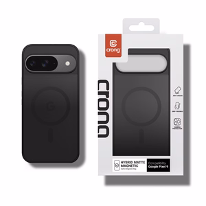 Crong Hybrid Matte Magnetic MagSafe vāciņš ierīcei Google Pixel 9, melns