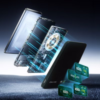 Blavec Portatīvais lādētājs 5000mAh BJ-04 Īpaši Plāns 7,8mm - Type C - 22,5W magnētiskā Magsafe 3 in 1 (PBBJ04-MC5B) melna stikls