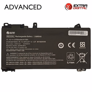 Klēpjdatora akumulators HP RE03XL, 3700 mAh, Extra Digital Advanced
