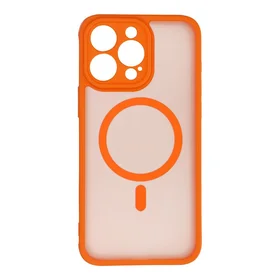 FULL MATTE MAG COVER viedtālruņa apvalks saderīgs ar Magnētisko uzlādi IPHONE 15 Pro Max hermes oranža