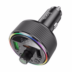 HOCO auto FM raidītājs Bluetooth 2 x USB A + Type-C PD QC3.0 30W E82 melns