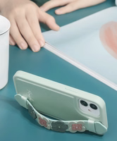 Kingxbar Sweet Series viedtālruņa apvalks dekorēts ar oriģinālajiem Swarovski kristāliem iPhone 12 mini zaļš