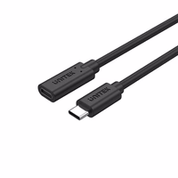 Unitek C14086BK-1.5M USB kabelis USB 3.2 Gen 2 USB C melns 1.5m