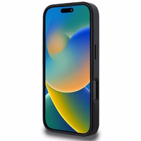 DKNY Viedtālruņa apvalks iPhone 16 Pro ar patikrētu rakstu un drukātām svītrām - melns