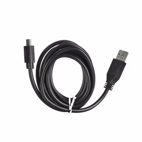 USB A uz Type C 3.0 2A kabelis HD2 2 m melns