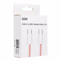 Kabelis Type-C uz Type-C PD QC3.0 3A 60W C263 1,5 m rozā