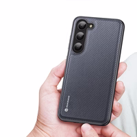 Dux Ducis Fino viedtālruņa apvalks Samsung Galaxy S23+ ar silikona rāmi pelēks