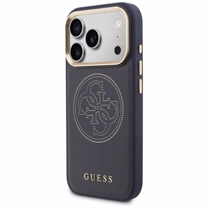 Guess Perforated 4G MagSafe чехол для iPhone 17 Pro Max синий