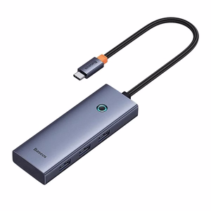5-in-1 sadalītājs Baseus UltraJoy Series USB-C uz HDMI4K@30Hz+3xUSB 3.0+1xPD (pelēks)