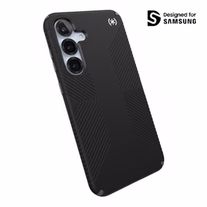 Speck Presidio2 Grip vāciņš ierīcei Samsung Galaxy S25+ / S24+, melns / slānekļa pelēks