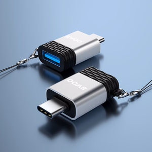 BWOO adapteris USB - USB-C pelēks OTG BZ-35