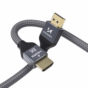 Kabelis (m) HDMI 2.1 8K 60 Hz 48 Gbps / 4K 120 Hz / 2K 144 Hz 2 m sudrabains (m) (WHDMI-20)
