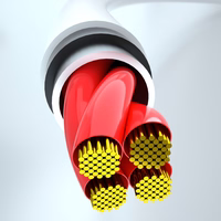 USB kabelis - USB C / micro USB / Lightning 480Mb/s 6A 1.2m - balts