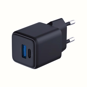 Melns 3mk Hyper GaN tīkla lādētājs, 20 W, QC4+/PD/PPS, USB 1A1C, ES