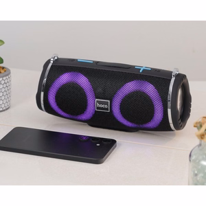 Wireless speaker LED 2 x 5W 2h Hoco HC12 black