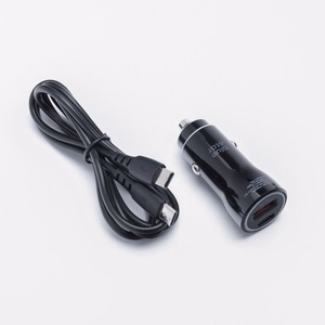BLUE STAR automašīnas lādētājs 3A 30W Type C + USB A + kabelis Type C uz Type C PD QC3.0 AFC PPS melns