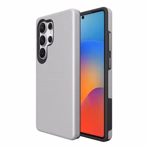 Perfekcionistu trīsstūra korpuss Samsung S908 S22 Ultra 5G sudraba krāsā