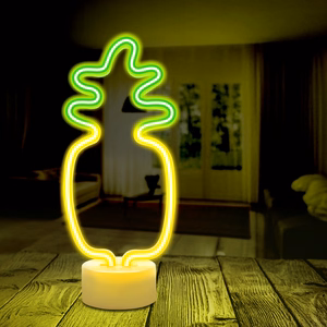 Neon LED on statīvs PINEAPPLE oranžs zaļš USB-C FSC-12 Forever Light