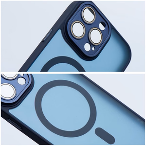 VARIETE MAG COVER Viedtālruņa apvalks saderīgs ar Magnētisko IPHONE 15 tumši zils