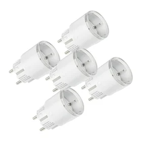 5 gab. komplekts Shelly Plug S MTR Gen3 12A viedo kontaktligzdu (baltas)